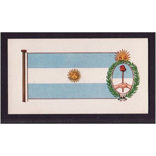 1967 Brooke Bond Tea Card, Flags and Emblems, no.42 Argentina