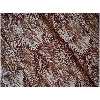 iconic 60S diane von furstenberg BROWN rolled SILK FLORAL LEAF SCARF MINT vtg