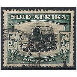 South Africa 1927 SG38 5/- Black & Green Fine Used Filler...