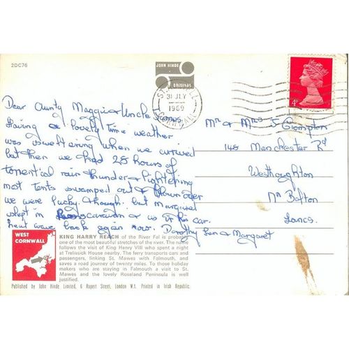 King Harry Ferry, Falmouth, Cornwall 1969 - J Hinde Studios 2DC76