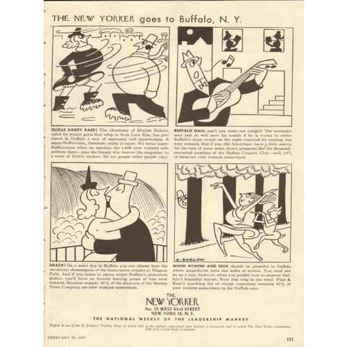 new yorker 1947 buffalo ny otto soglow media cartoonist vintage ad