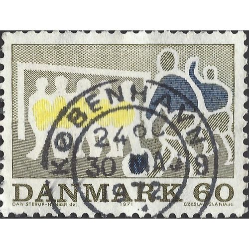 DENMARK, Football, grey 1971, 60ore, #3