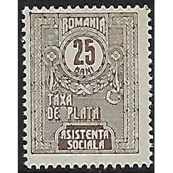 Zp Mi 19: Postal Tax Postage Due Stamp: 25 b. brown Numeral.
