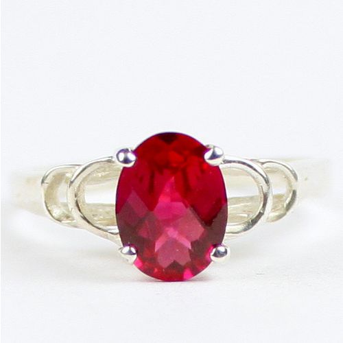 Created Ruby, 925 Sterling Silver Ring, SR300