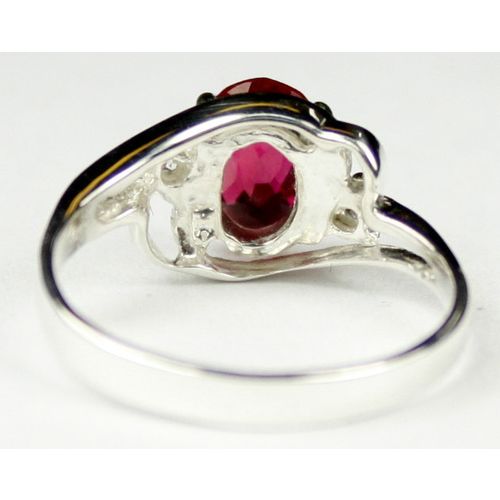 Created Ruby, 925 Sterling Silver Ring, SR176