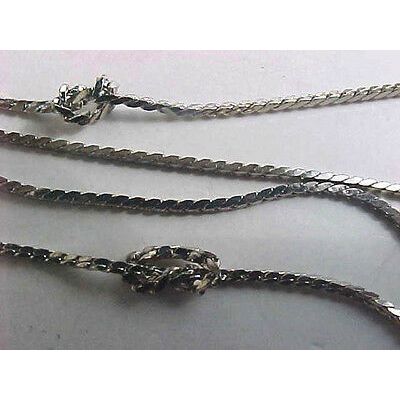 Silver Knot Link Chain Silver Chain Necklace Snake Chain Necklace 18"