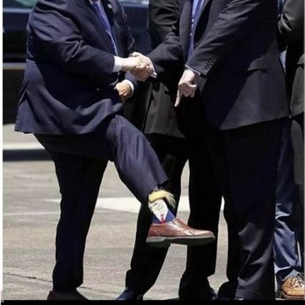 Donald Trump Funny Black Socks 3D Hair