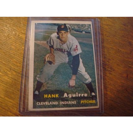 1957 Topps, 2-Nice Cards, #'s 8, 96, MOSSI/AGUIRRE, Indians