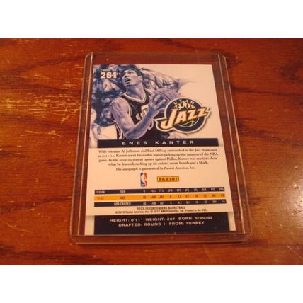 2012/13 Contenders, Autograph Card, ENES KANTER FREEDOM RC, Jazz