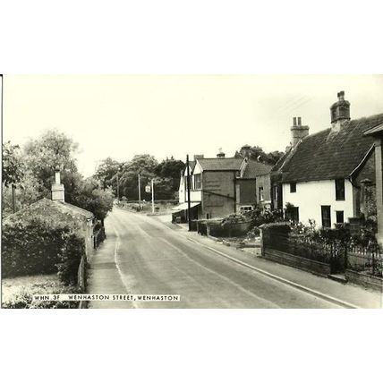 Suffolk WENHASTON Street Postcard (Frith WHN.3F)