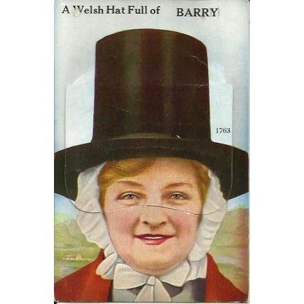 Wales BARRY Novelty Pull-Out Postcard (Valentine 1763)