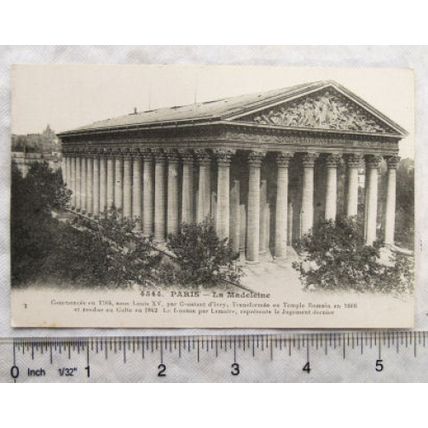 vintage postcard Paris, La Madeleine