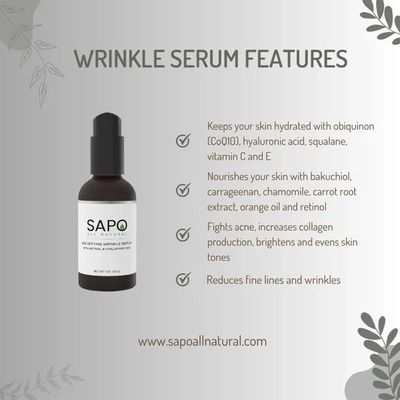 Wrinkle Serum with Hyaluronic Acid, Squalane, Vitamin C & Retinol[ ]