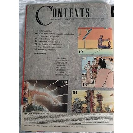 Heavy Metal: Vol. 14 No. 1, Moebius, Pahek, Fingerman, Kuper, Rubio, March 1990