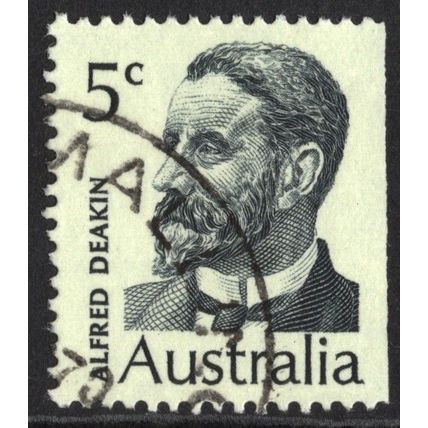 AUSTRALIA 1969: PRIME MINISTERS - 5c ALFRED DEAKIN USED (G9)
