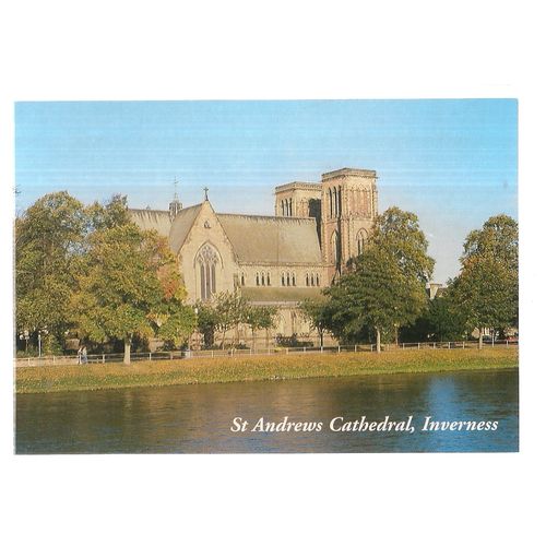 ST. ANDREWS CATHEDRAL, INVERNESS unused vintage postcard Whiteholme of Dundee =