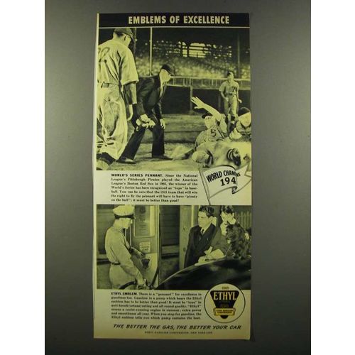 1941 Ethyl Gasoline Ad - Emblems of Excellence