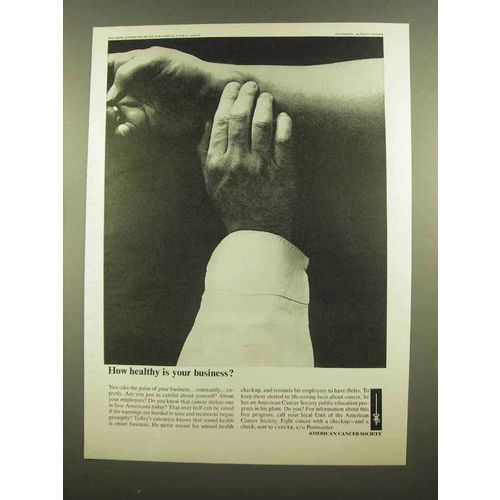 1965 American Cancer Society Ad - Healthy Business