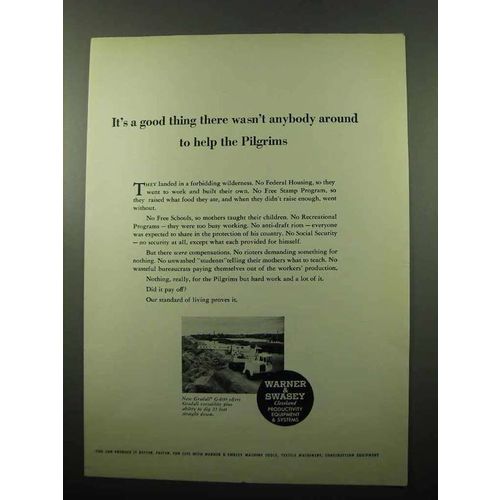 1969 Warner & Swasey Gradall G-800 Ad - The Pilgrims