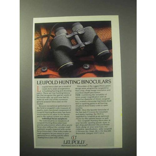 1985 Leupold Hunting Binoculars Ad!