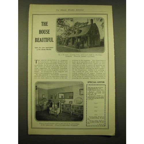 1918 The House Beautiful Magazine Ad - Under the same management
