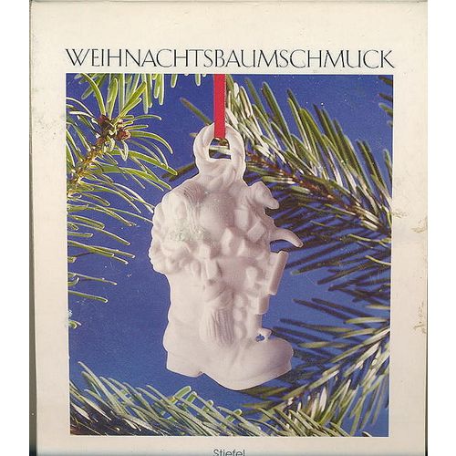 Stiefel Porcelain Christmas Ornament: Santa's Boot Filled With Toys