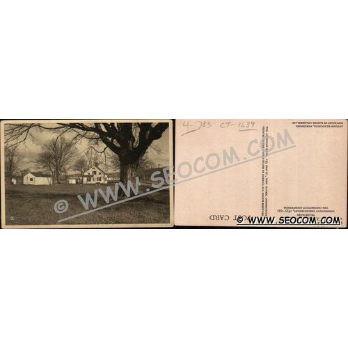 CT Northford Postcard Autumn Silhouette Conn Tercentenary 1635-1935 ct_box~1639