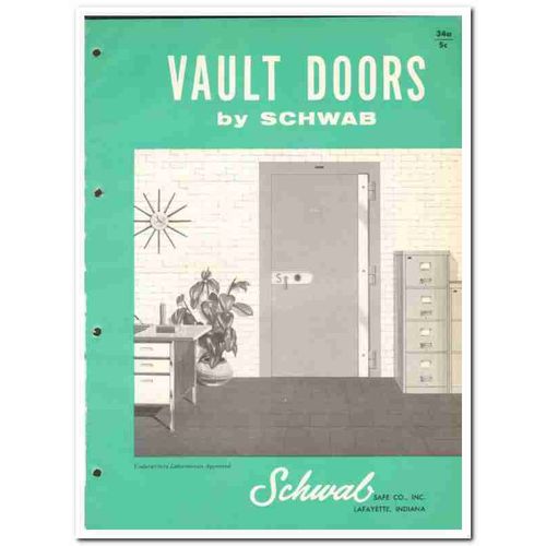 SCHWAB SAFE COMPANY 1964 Storage Room Vault Doors bank vintage catalog