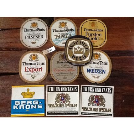 10 Older German Beer Labels - G3142 - 3