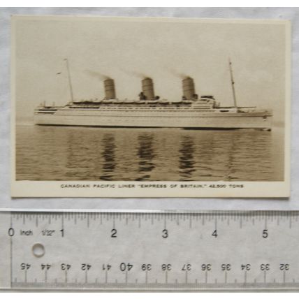 old postcard Empress of Britain - Canadian Pacific Lines
