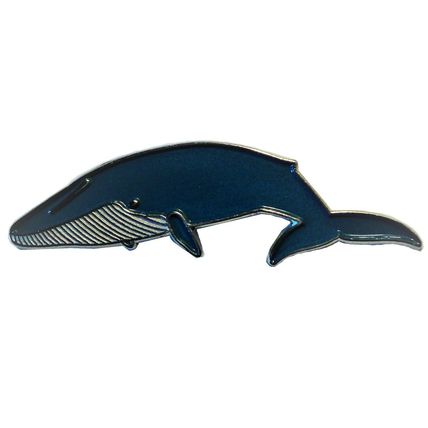 Blue Whale Marine Mammal Sea Creature Metal Enamel Pin Badge Brooch NEW 45mm