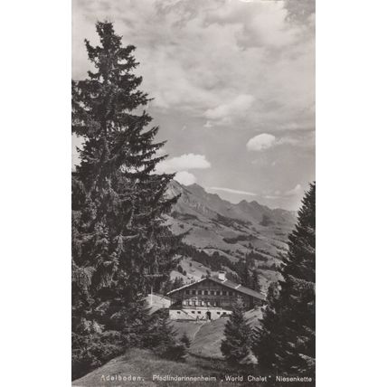 Adelboden Pfadfinderinnenheim World Chalet Niesenkette Swiss Postcard