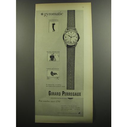 1953 Girard Perregaux Watch Advertisement - Gyromatic