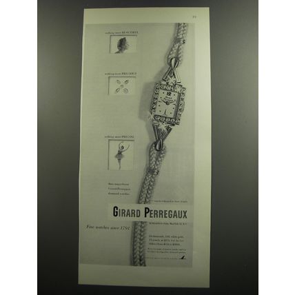 1953 Girard Perregaux Watch Ad - Nothing more beautiful