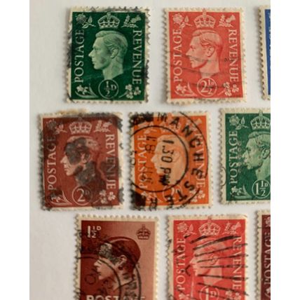 UK Stamps Lot Great Britain King George VI Used Collection NC Perfin Manchester