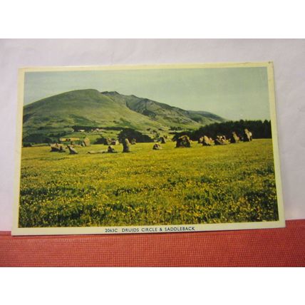 DRUIDS CIRCLE, KESWICK, CUMBRIA used postcard RP .by G P Abraham 1964 pm /