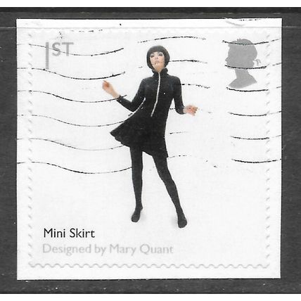 GB Mary Quant Mini skirt 1st class self adhesive die cut used