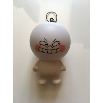 GRINNING WHITE GHOST PLASTIC DANGLY