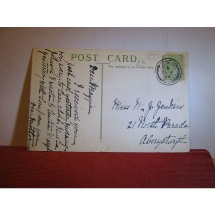 NORTH PARADE, BATH. SOMERSET. used antique postcard. 1909 pm =