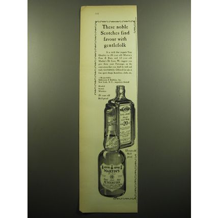 1957 Martin's Scotch Ad - These noble Scotches find favour with Gentlefolk