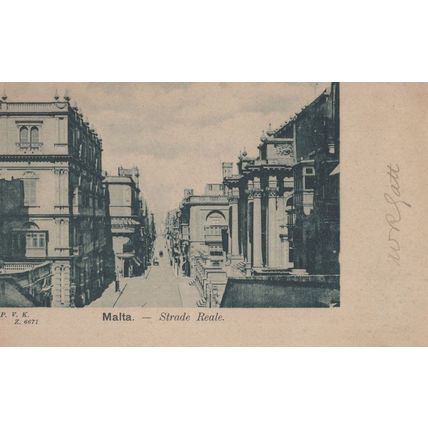 Malta Strade Reale Antique Postcard