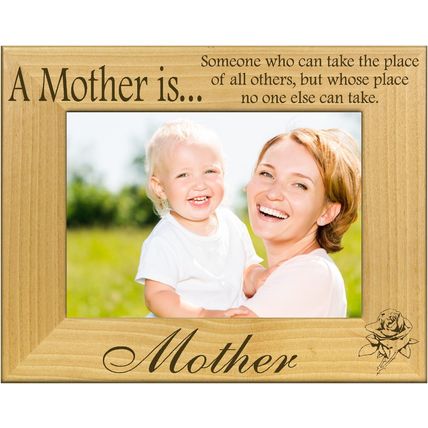 A Mother is Laser Engraved Wood Picture Frame Landscape (8 x 10)