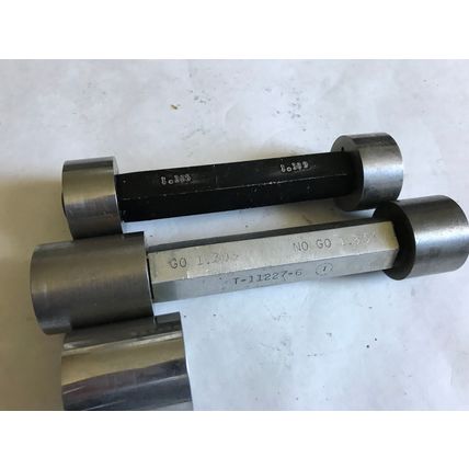 lot 3 THE PIPE MACHINERY GO NO GO PLUG GAGE 1.341 1.355 1.385 1.389 1.370 ,AD