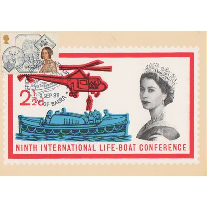 GB 1988 Naming of new lifeboat at Isle of Barra special pm on PHQ card frontal