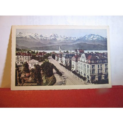 ALPENSTRASSE, ZUG , SWITZERLAND. unused vintage postcard =