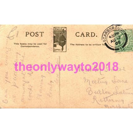 Wind Bloweth in from the SW (Scarborough?), Dainty Postcard 1905