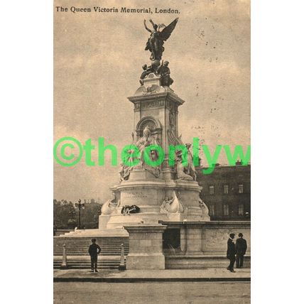 Queen Victoria Monument, London, Selfridge Postcard 1917