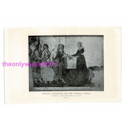 Giovanna Tornabuoni etc, Botticelli, Louvre, Paris, Book Illustration, c1918