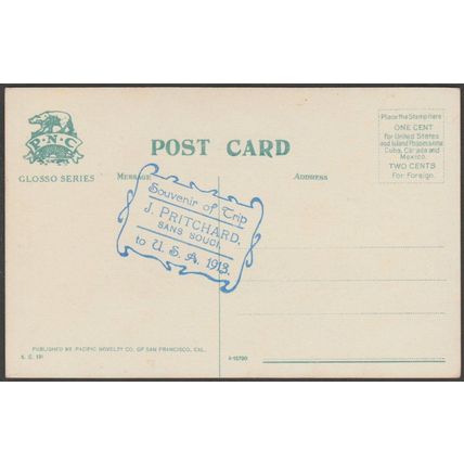 Largest Card Case, Santa Cruz Big Trees, California, 1913 - Pacific Novelty PC