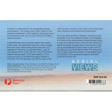 STAMP PACK: 2022, AERIAL VIEWS, SET 4 MINT INTERNATIONAL STAMPS.